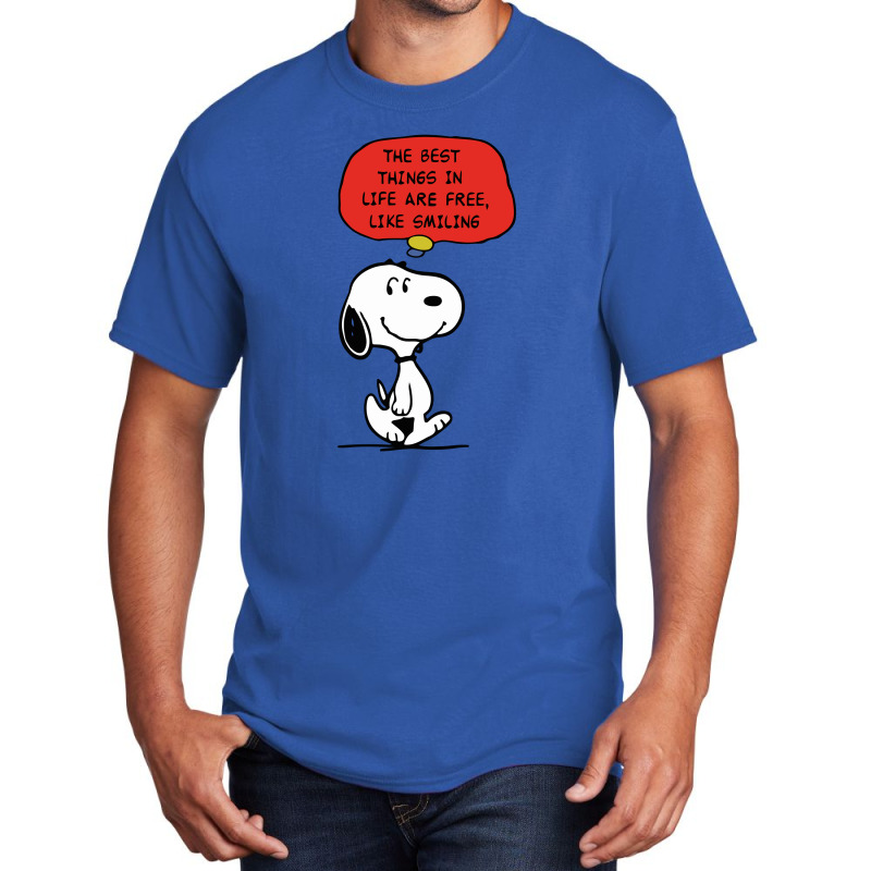 Peanuts Best Things In Life Are Free Basic T-shirt | Artistshot