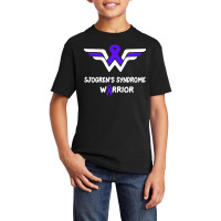 Sjogren’s Syndrome Awareness Warrior Support Purple Ribbon Basic Youth T-shirt | Artistshot