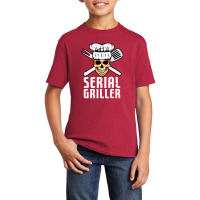 Serial Griller Bbq Distressed Basic Youth T-shirt | Artistshot