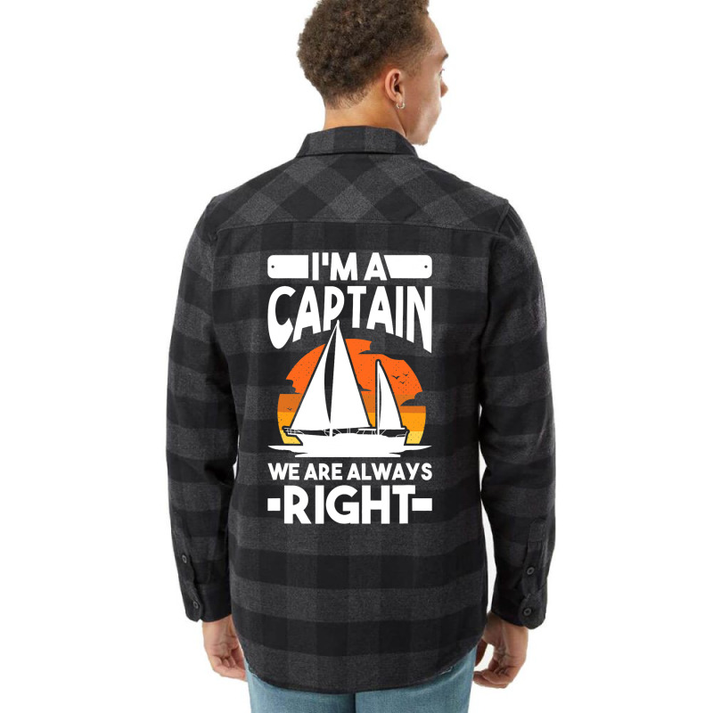 Captain Sailing Boat Boater Sailor Captain 4 Flannel Shirt by AamiraMelon | Artistshot