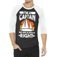 Captain Sailing Boat Boater Sailor Captain 4 3/4 Sleeve Shirt | Artistshot