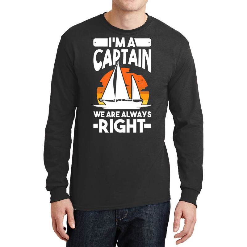 Captain Sailing Boat Boater Sailor Captain 4 Long Sleeve Shirts by AamiraMelon | Artistshot