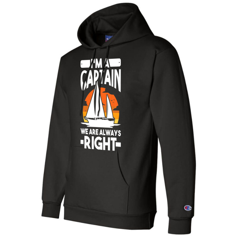 Captain Sailing Boat Boater Sailor Captain 4 Champion Hoodie by AamiraMelon | Artistshot