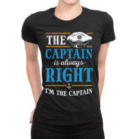 Boat Captain Motorboat Boating Sailing Sailor Boat Ladies Fitted T-shirt | Artistshot