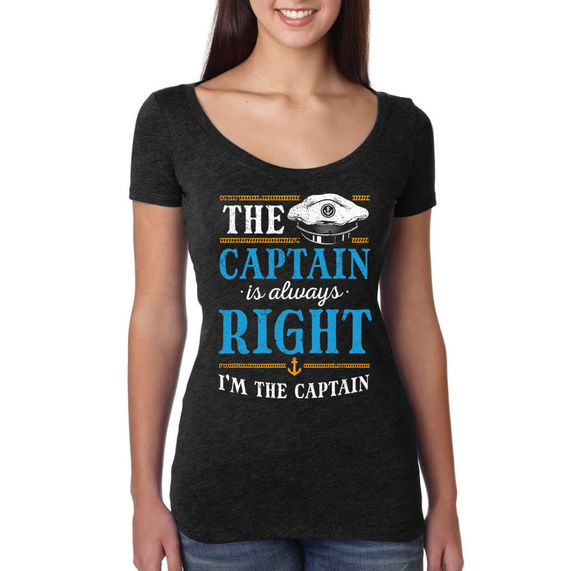 Boat Captain Motorboat Boating Sailing Sailor Boat Women's Triblend Scoop T-shirt by Onvibrant | Artistshot