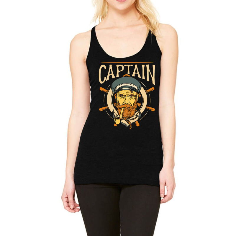 Captain Ship Skipper Boat Owner Lover Racerback Tank by RebeccaBradi | Artistshot