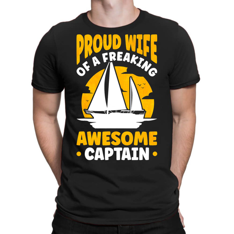 Captains Wife Sailing Boat Boater Sailor Captain 2 T-shirt | Artistshot