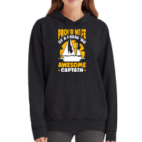 Captains Wife Sailing Boat Boater Sailor Captain 2 Vintage Hoodie | Artistshot