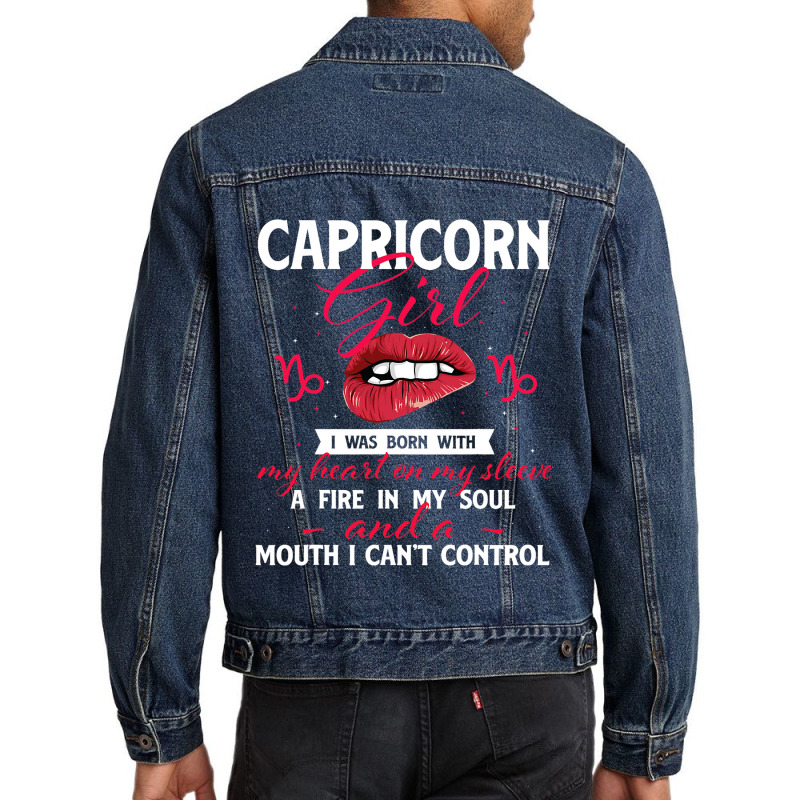 Capricorn Girl Horoscope Astrology Zodiac Sign Bir Men Denim Jacket | Artistshot