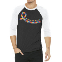 Autism T  Shirt Autism Awareness For World Autism Awareness Day T  Shi 3/4 Sleeve Shirt | Artistshot