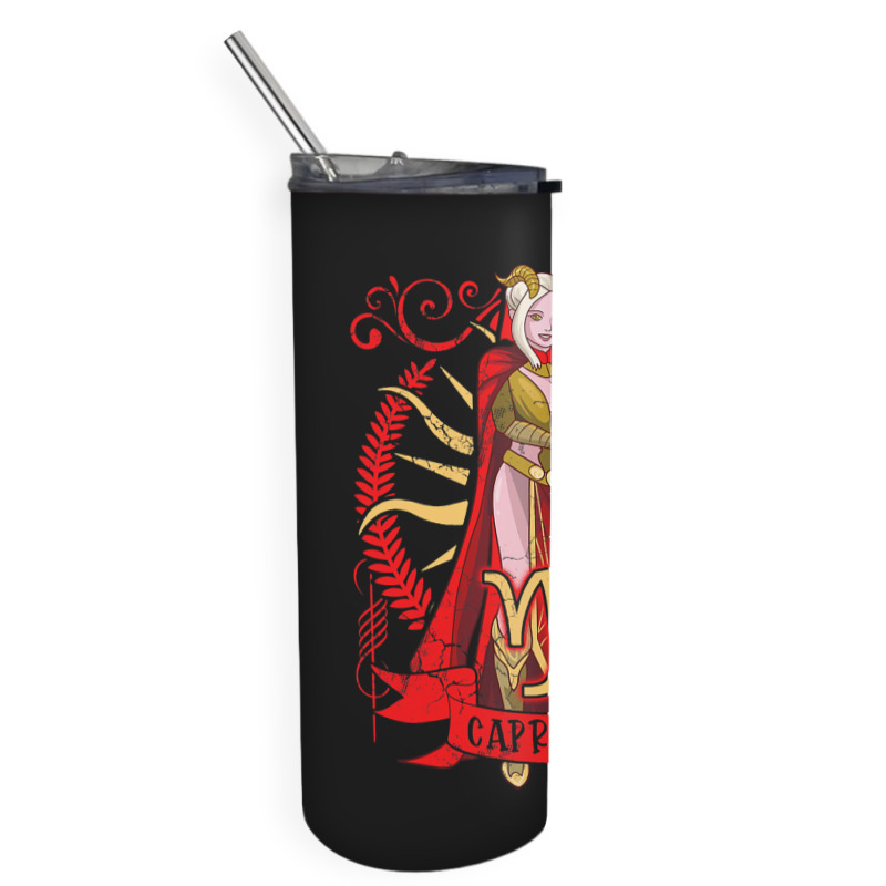 Capricorn Warrior Zodiac Sign Horoscope Astrology  Skinny Tumbler | Artistshot