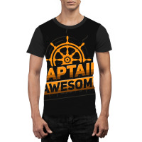 Captain Awesome Anchor Sailing Sailor Sail Graphic T-shirt | Artistshot