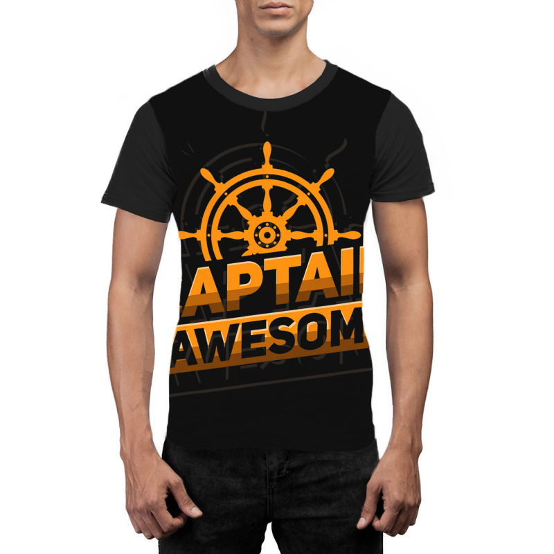 Captain Awesome Anchor Sailing Sailor Sail Graphic T-shirt | Artistshot