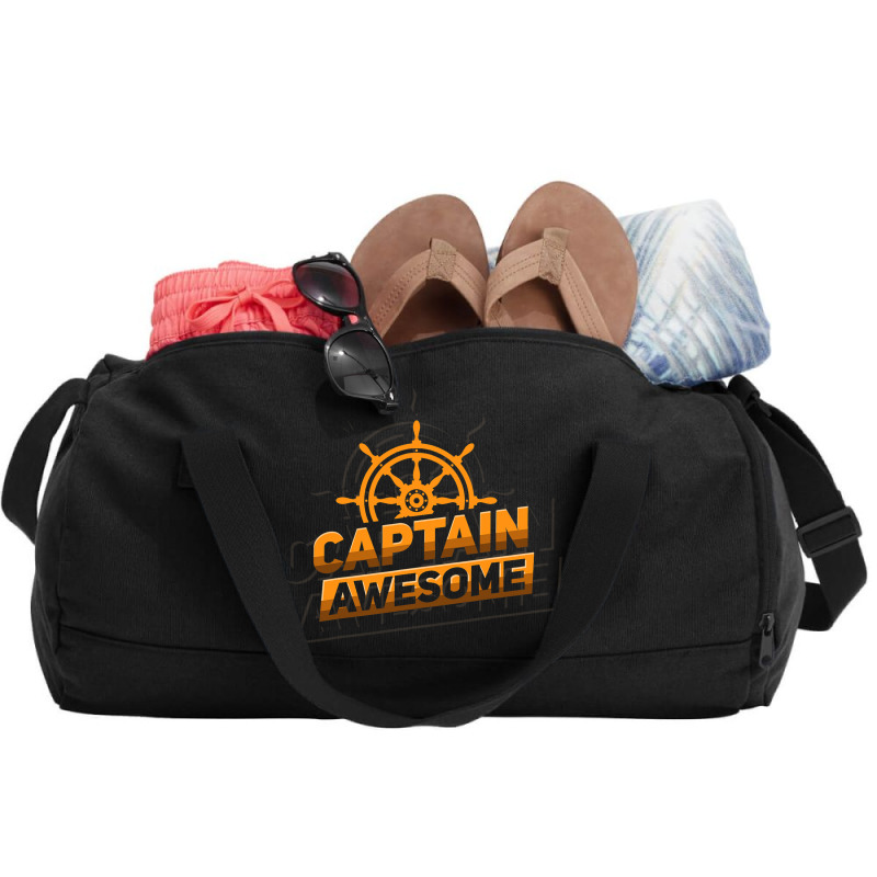 Captain Awesome Anchor Sailing Sailor Sail Duffel Bag | Artistshot