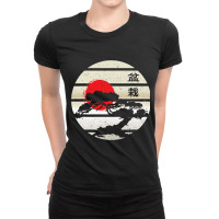 Bonsai Tree Circle Japanese Flag Meditation Yoga B Ladies Fitted T-shirt | Artistshot