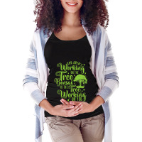 Arent Working On Tree Bonsai Treeworking On You Maternity Scoop Neck T-shirt | Artistshot