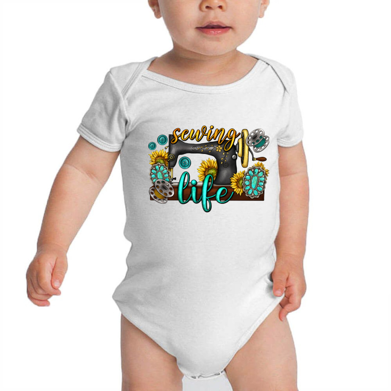 Sewing Life Western Baby Bodysuit by enoddigitalart@gmail.com | Artistshot