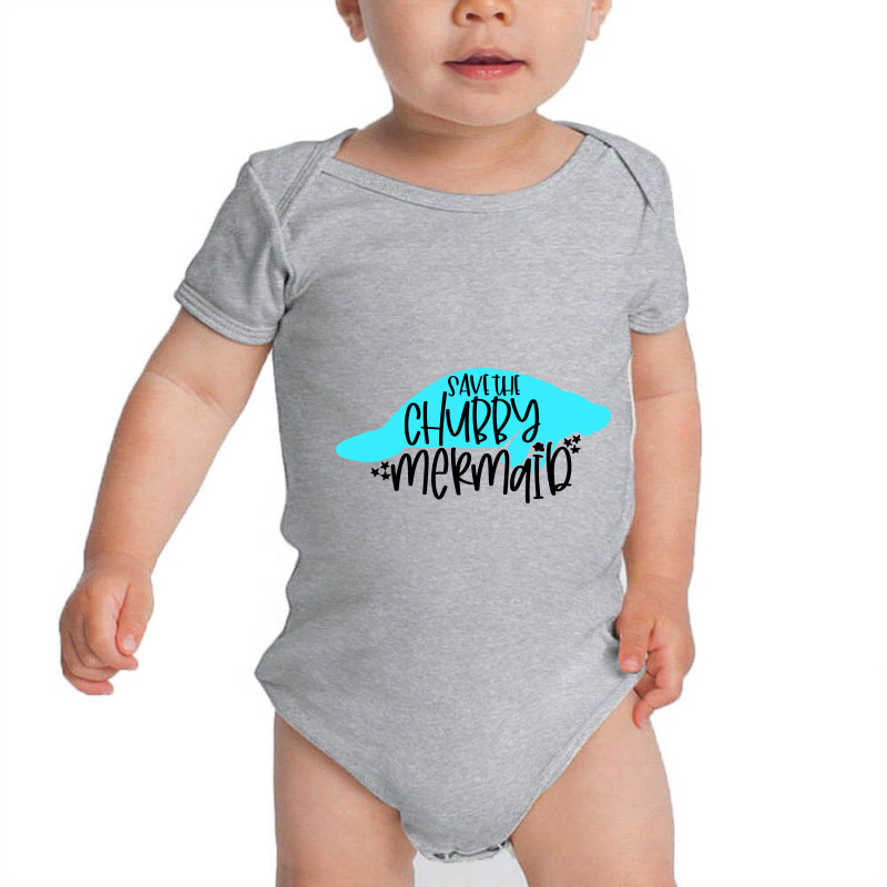 Save The Chubby Mermaid Baby Bodysuit by Purpleblobart | Artistshot