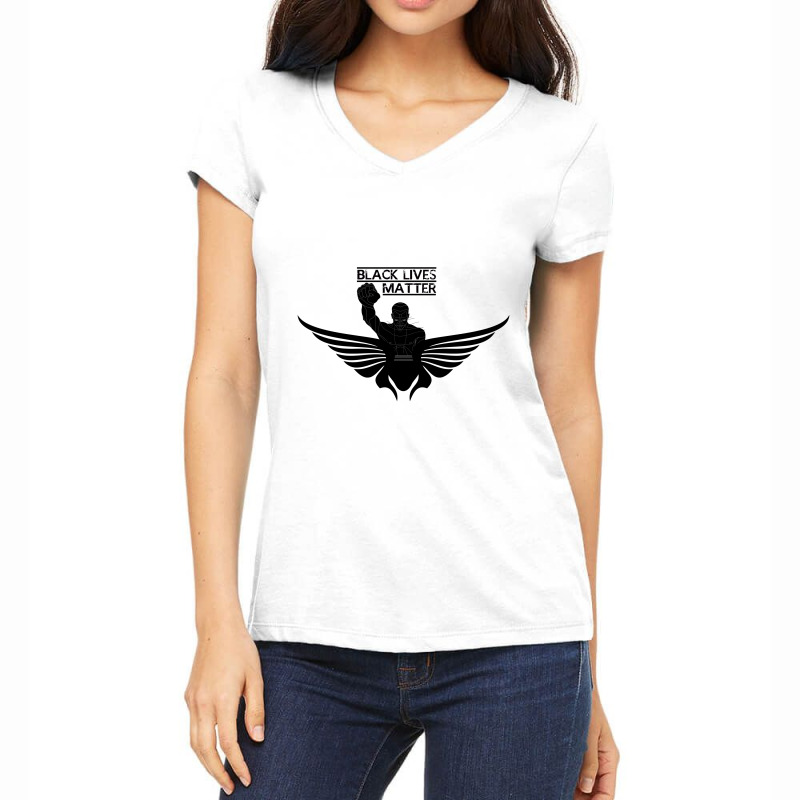 Black Lives Matter Women's V-Neck T-Shirt by althubich | Artistshot