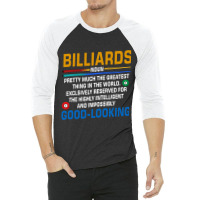 Billiards Noun Definition Billiards Player Pool Sn 3/4 Sleeve Shirt | Artistshot