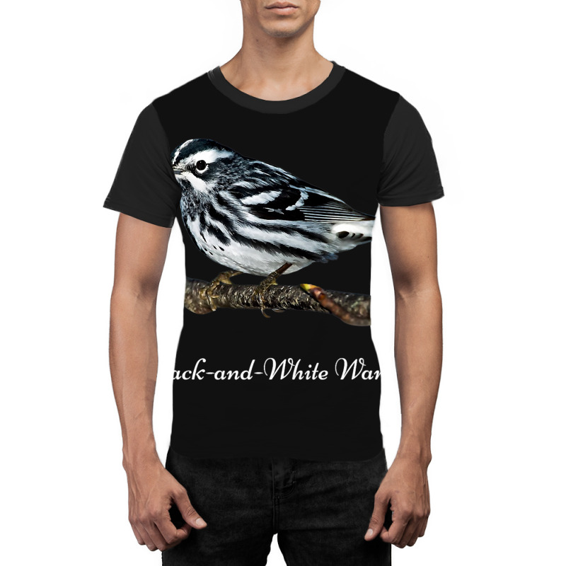 Bird Blackandwhite Warbler Ornithology Graphic T-shirt by LynettStacey | Artistshot