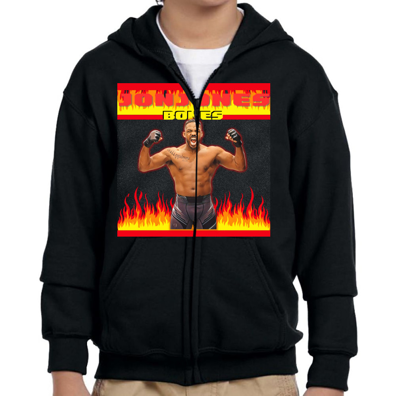 Jon Bones Jones Youth Zipper Hoodie by mustbuy | Artistshot