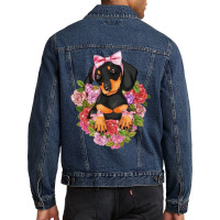 Dachshund Men Denim Jacket | Artistshot