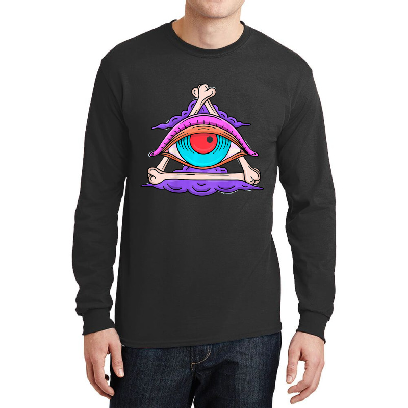 All Seeing Eye Bones Tarot Mystic Pagan Witch Art  Long Sleeve Shirts by Fabulousam | Artistshot