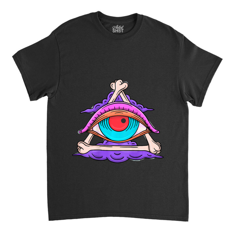 All Seeing Eye Bones Tarot Mystic Pagan Witch Art  Classic T-shirt by Fabulousam | Artistshot