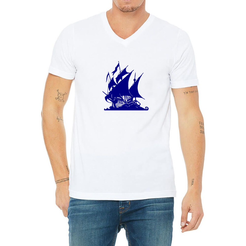 Blue Pirates V-Neck Tee by mer | Artistshot