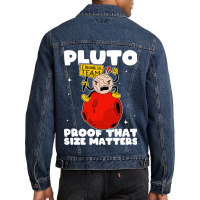 Amateur Astronomy Pluto Proof That Size Matters So Men Denim Jacket | Artistshot