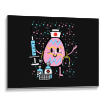 Easter Egg Nicu Nurse Cute Picu Baby Rn Er Scrub T Metal Print Horizontal | Artistshot