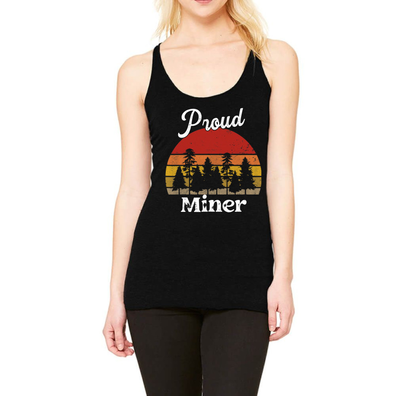 Funny Miner Shirts Job Title Professions Racerback Tank by LynettStacey | Artistshot