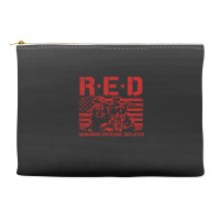 Red Friday Remember Everyone Deployed Vintage American Flag Us Solder Accessory Pouches | Artistshot