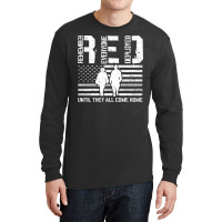 Red Friday Until They All Come Home American Flag Solder Military Supp Long Sleeve Shirts | Artistshot