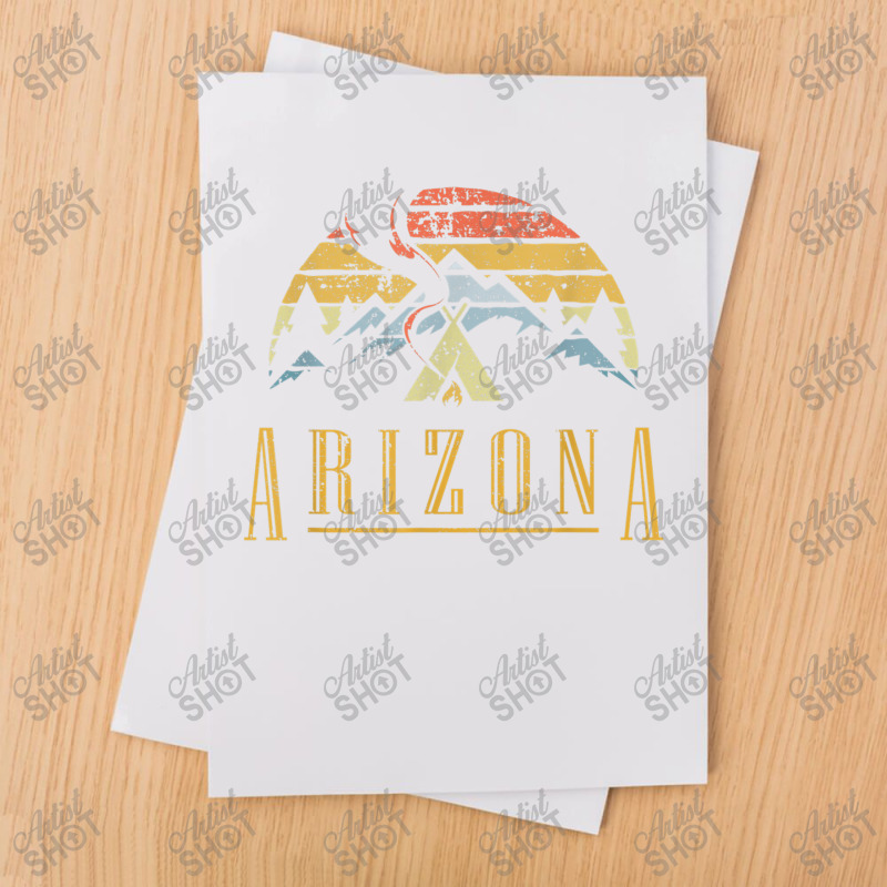 Vintage Arizona Mountains Camping Campfire Retro T Sublimation Transfer | Artistshot