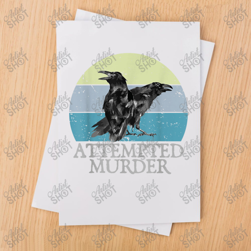 Attempted Murder Crows  Ravens Funny Crow  Birds Sublimation Transfer | Artistshot