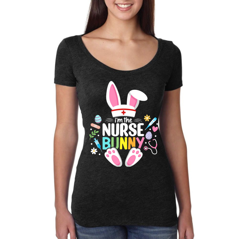 Easter Nurse Bunny Happy Easter Egg Stethoscope Nu Women's Triblend Scoop T-shirt | Artistshot