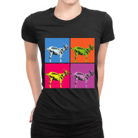 Farming Goat Lover Farm Animal Farmer Pop Art Goat Ladies Fitted T-shirt | Artistshot