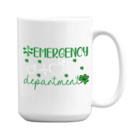 Emergency Department Funny Er Nurse Irish St Patri 15 Oz Coffee Mug | Artistshot