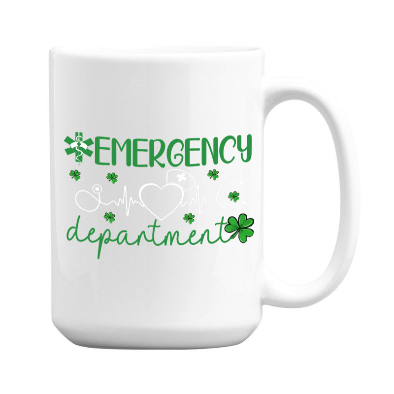 Emergency Department Funny Er Nurse Irish St Patri 15 Oz Coffee Mug | Artistshot