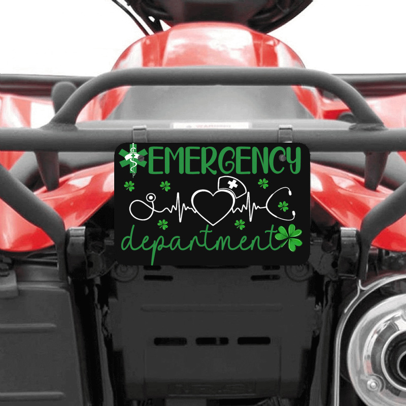 Emergency Department Funny Er Nurse Irish St Patri Atv License Plate | Artistshot