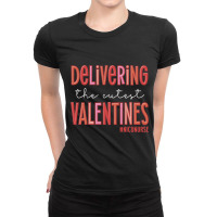 Delivering The Cutest Valentines Day Retro Nicu Nu Ladies Fitted T-shirt | Artistshot