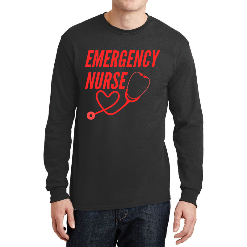 Emergency Department Room Er Nurse Gifts Nursing F Long Sleeve Shirts | Artistshot