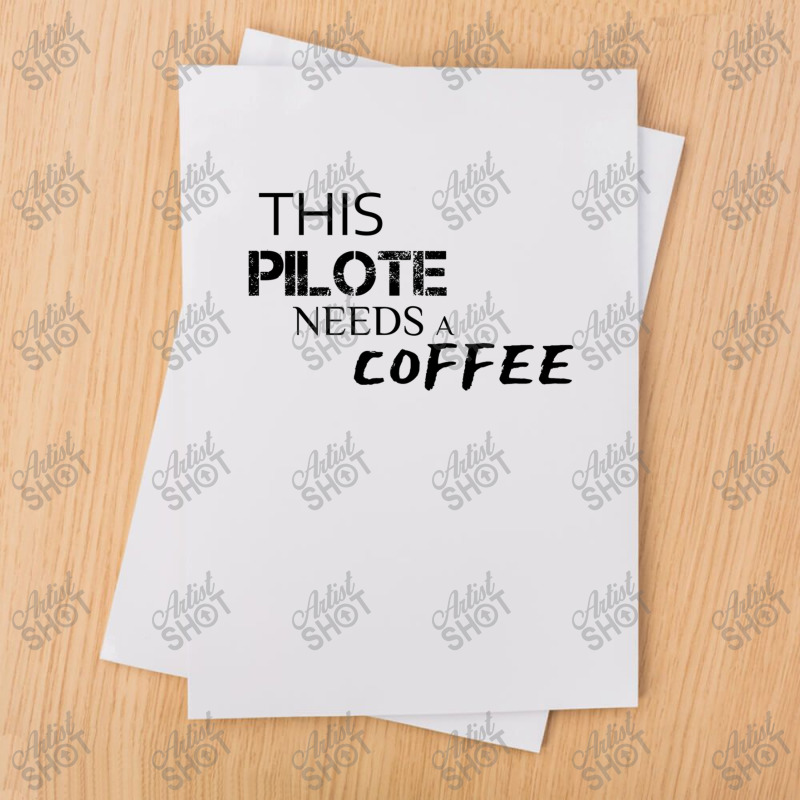 This Pilote Needs A Coffee (black) Sublimation Transfer | Artistshot