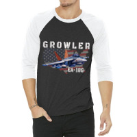 Ea18g Growler Electronic Warfare Aircraft Military 3/4 Sleeve Shirt | Artistshot