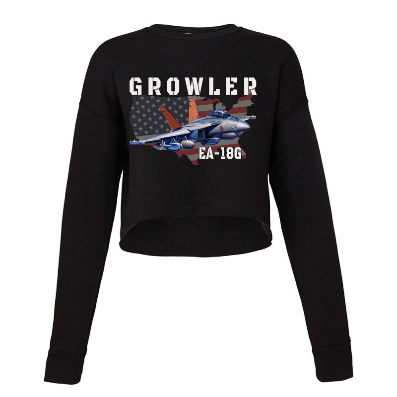 Ea18g Growler Electronic Warfare Aircraft Military Cropped Sweater by AleaAlmondz | Artistshot