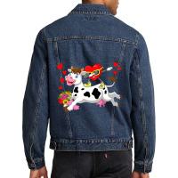 Dabbing Heart Sunglasses Riding Cow Farmer Valenti Men Denim Jacket | Artistshot