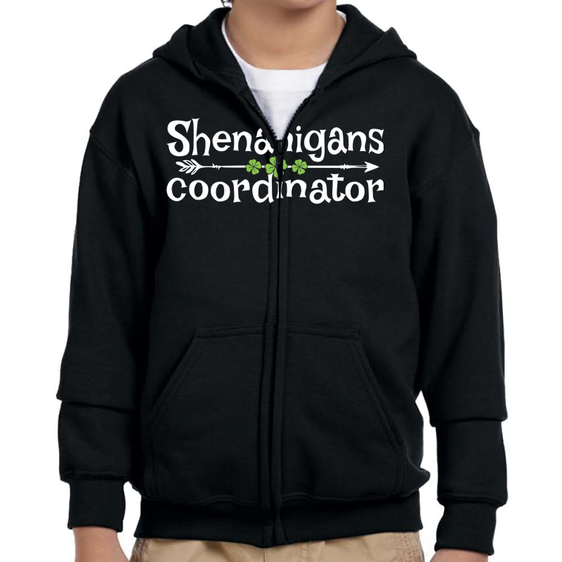 Shenanigans Coordinator Teacher St Patrick's Day Funny Costume Youth Zipper Hoodie | Artistshot