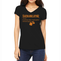 Shenanigator A Person Who Instigates Shenanigans Funny Saint Patricks Women's V-neck T-shirt | Artistshot